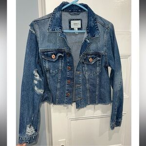 Forever 21 Blue Distressed Jean Jacket